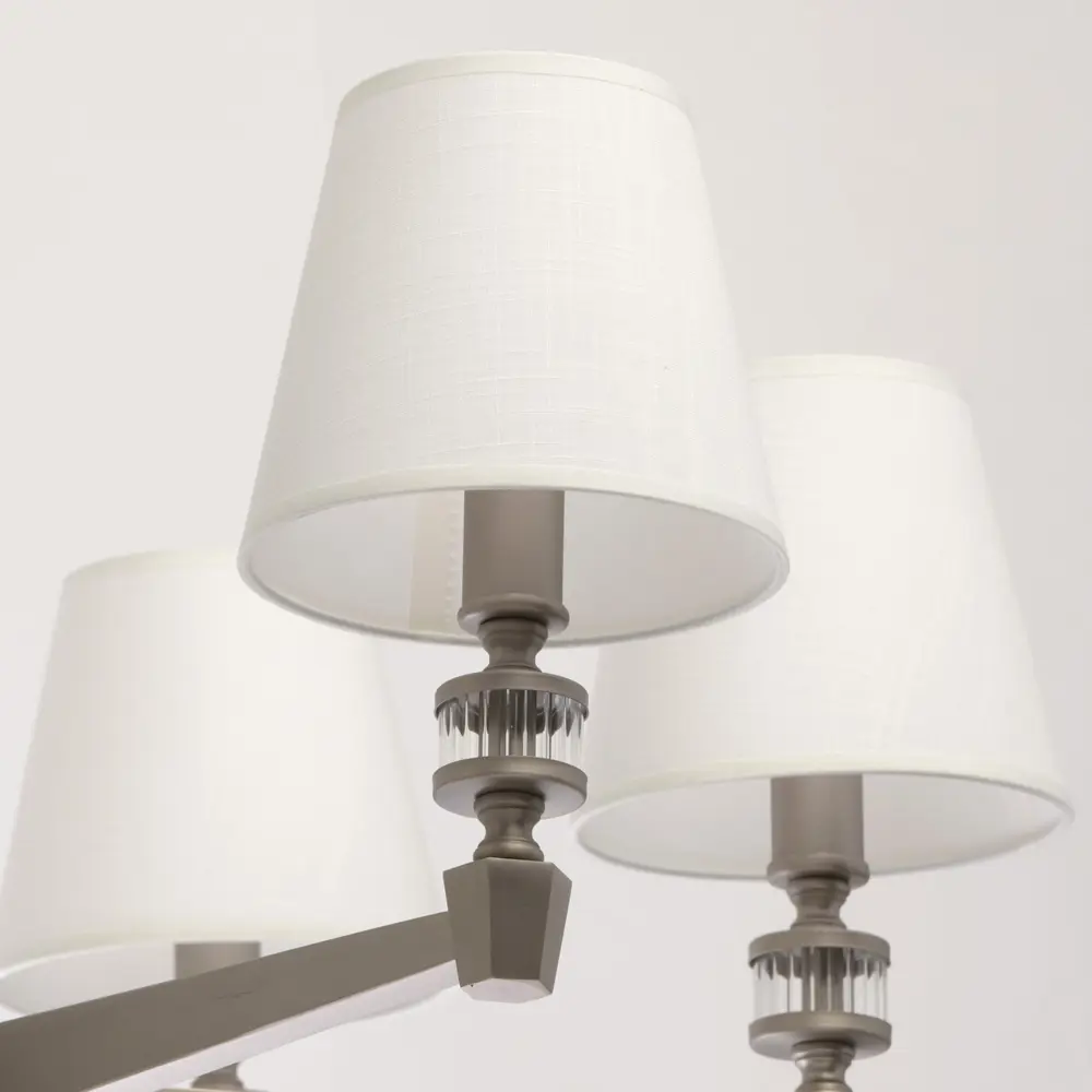 Фото 5 Люстра потолочная MW 700012706 ДельРей 6 ламп 12 м² цвет серый/серебристый