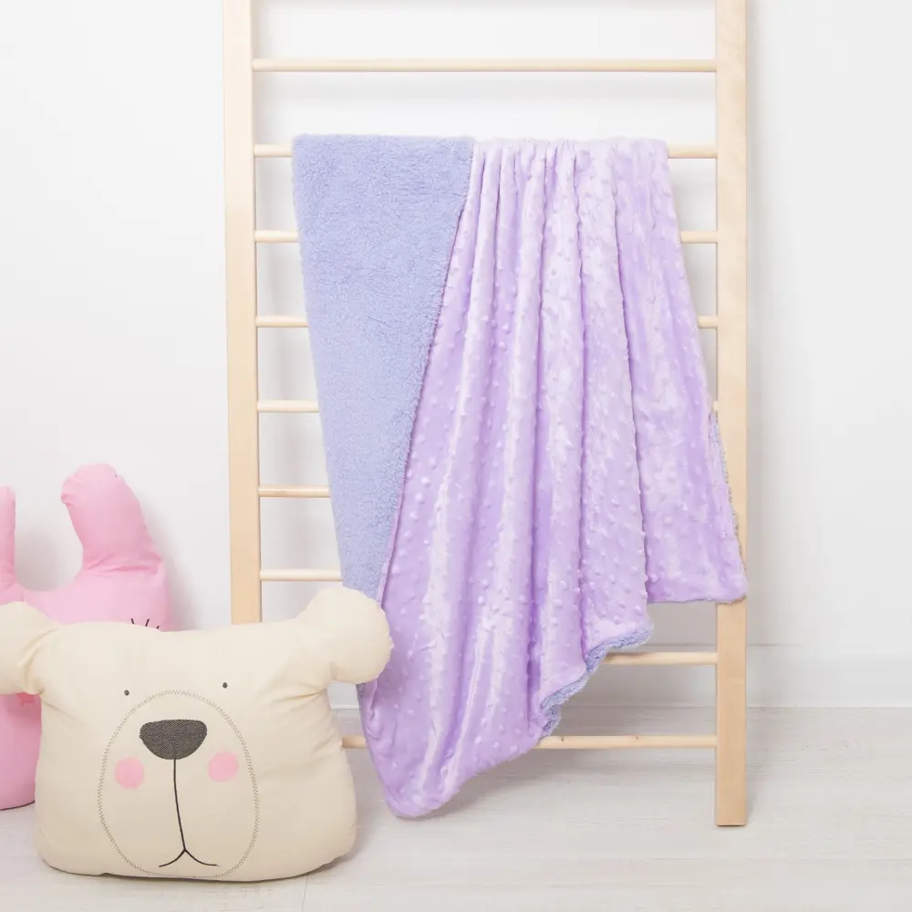 Фото Плед Крошка я 3488752, 76x100 см, велсофт, цвет сиреневый