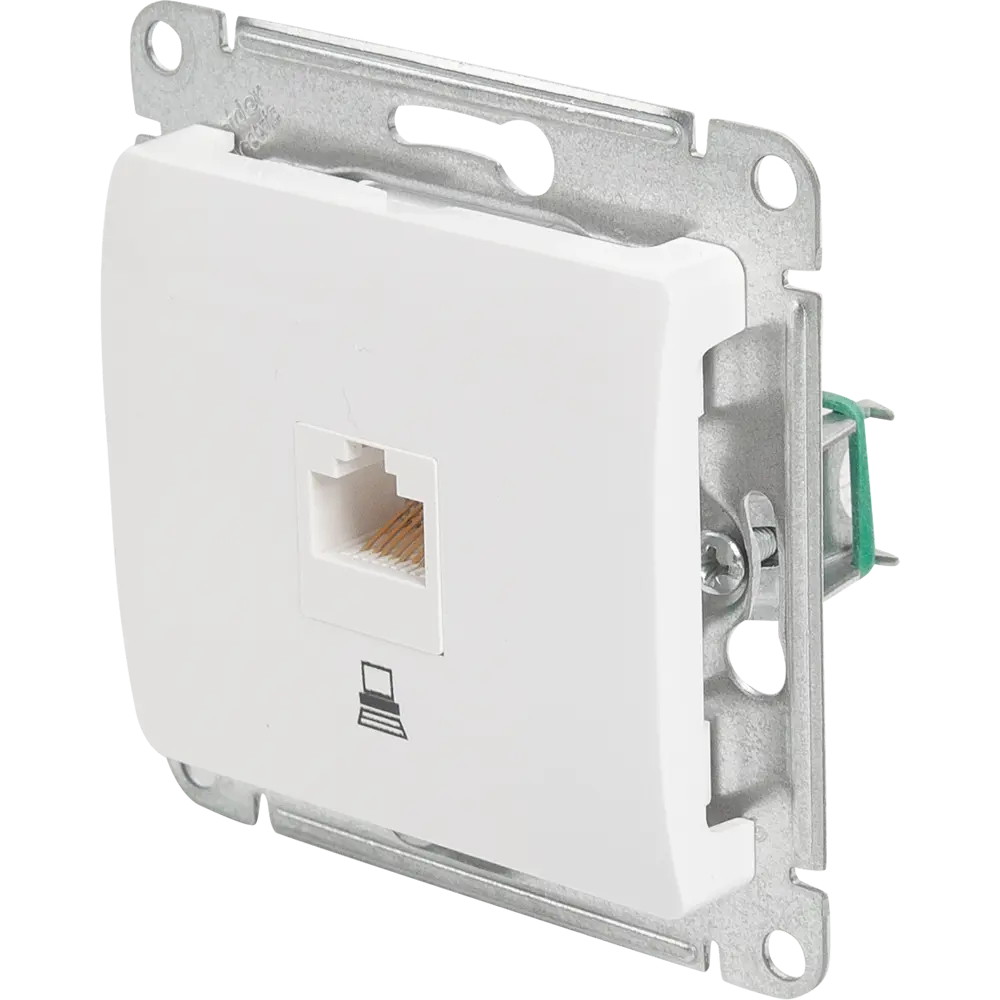 Фото 2 Розетка компьютерная встраиваемая Systeme Electric Glossa RJ45 cat 5E цвет молочный Фото 2 Розетка компьютерная встраиваемая Systeme Electric Glossa RJ45 cat 5E цвет молочный
