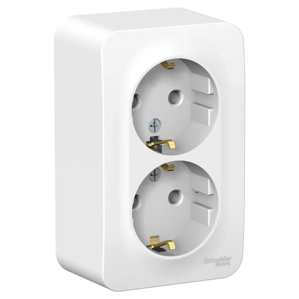 Фото Розетка двойная накладная Schneider electric Blanca 7612684 с заземлением цвет белый Фото Розетка двойная накладная Schneider electric Blanca 7612684 с заземлением цвет белый