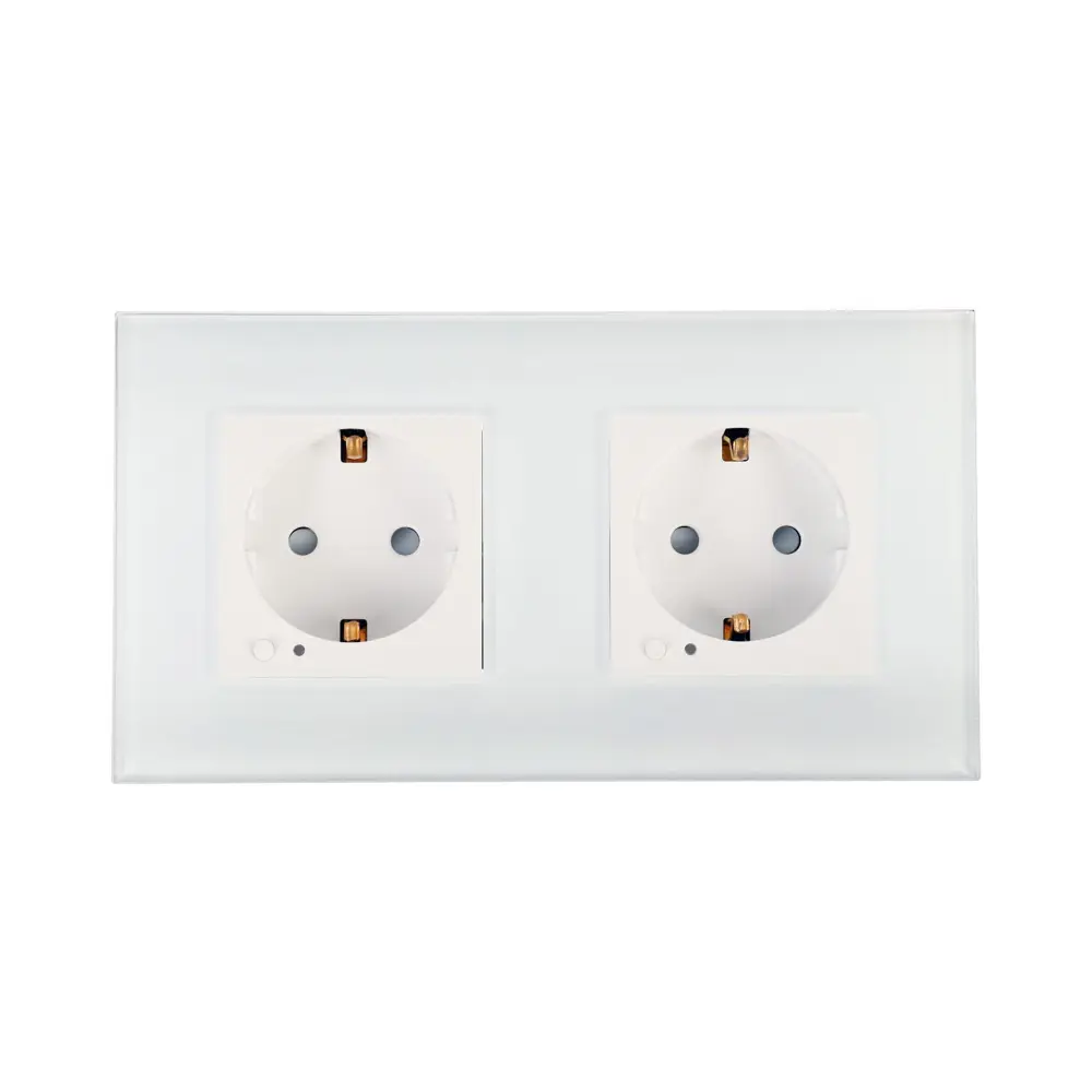 Фото Розетка встраиваемая Hiper Outlet W02 Duo 10 А 2500 Вт с заземлением цвет белый Фото Розетка встраиваемая Hiper Outlet W02 Duo 10 А 2500 Вт с заземлением цвет белый