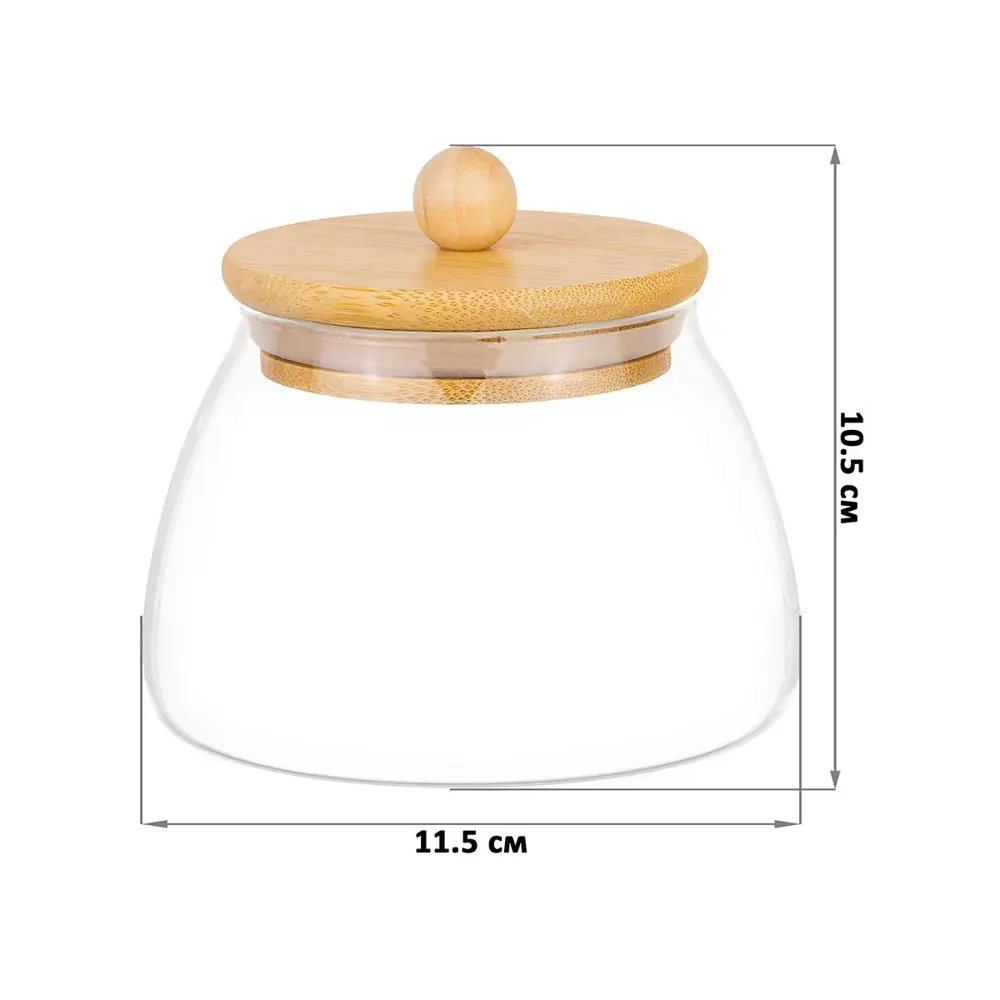Фото 2 Банка для сыпучих продуктов Elan gallery Crystal glass 0.49 л стекло цвет прозрачный Фото 2 Банка для сыпучих продуктов Elan gallery Crystal glass 0.49 л стекло цвет прозрачный