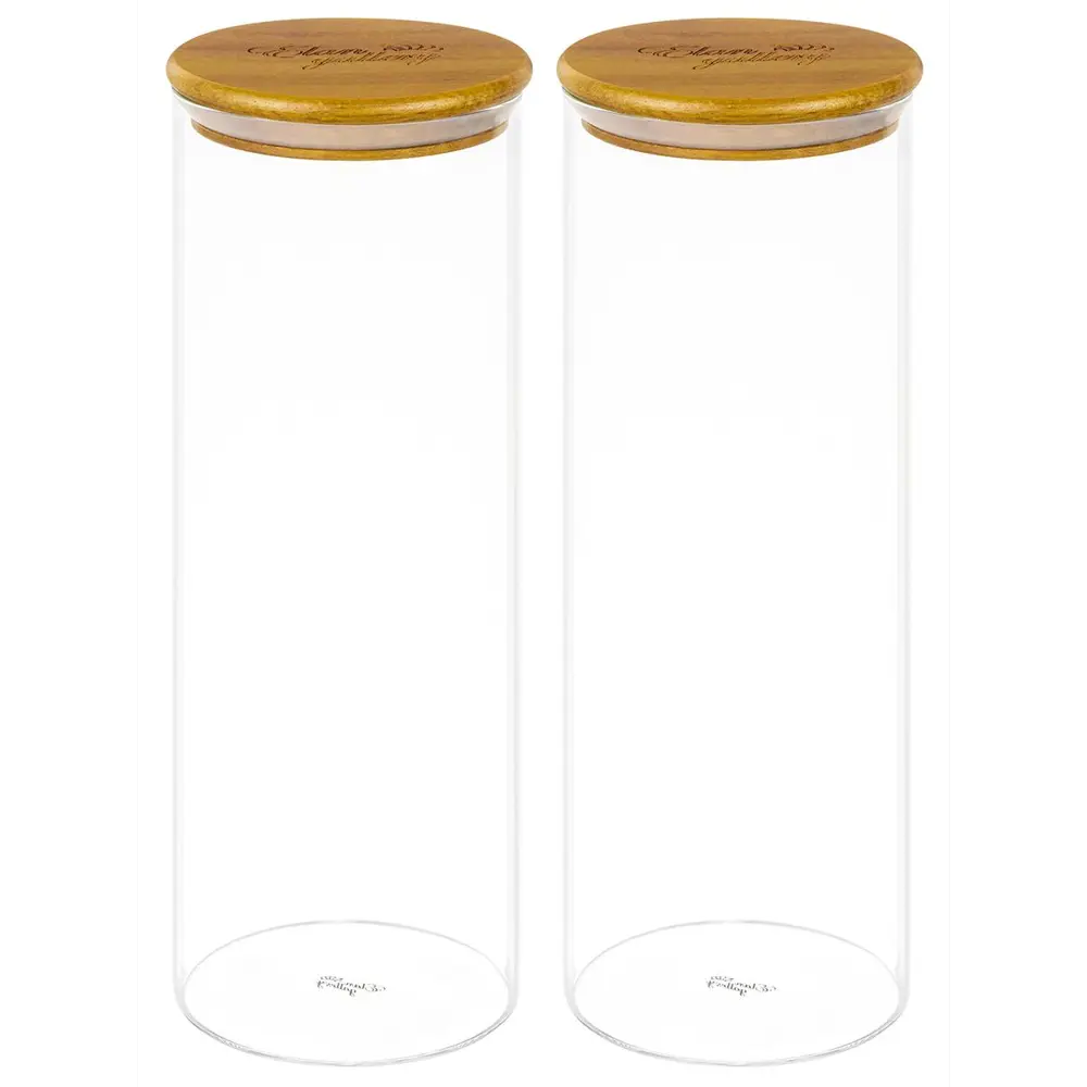 Фото 3 Банка для сыпучих продуктов Elan gallery Crystal glass 1.3 л стекло цвет коричневый 2 шт Фото 3 Банка для сыпучих продуктов Elan gallery Crystal glass 1.3 л стекло цвет коричневый 2 шт