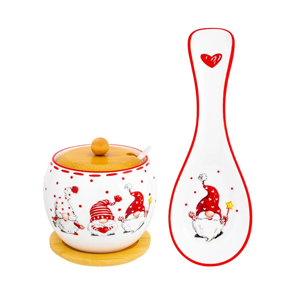 Фото Банка для сыпучих продуктов Elan gallery 540634+2а 0.62 л фарфор цвет черный, белый, серый, красный, желтый, Фото Банка для сыпучих продуктов Elan gallery 540634+2а 0.62 л фарфор цвет черный, белый, серый, красный, желтый,