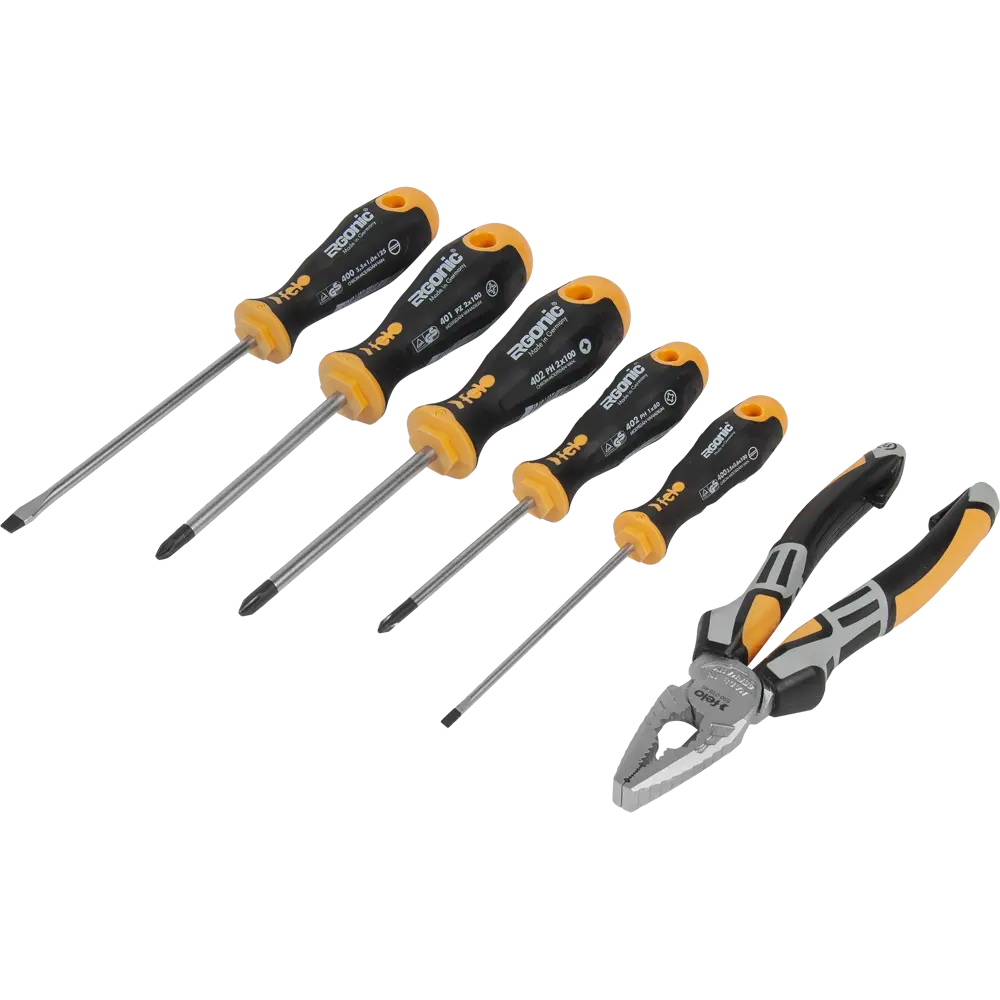 Фото Набор отверток Felo Ergonic 40096604 пассатижи, 6 шт.