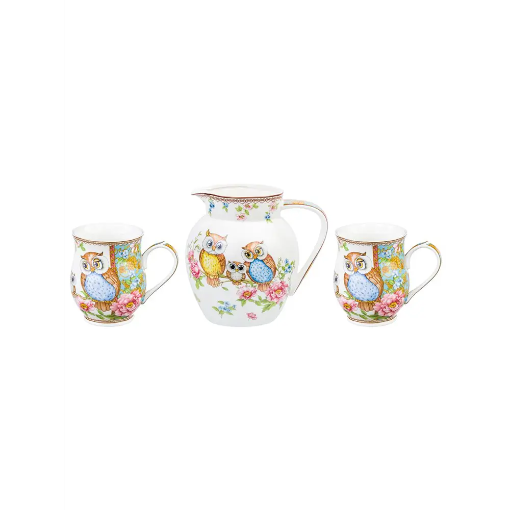 Фото 3 Кружка 350 мл Elan gallery Совушки фарфор цвет белый/коричневый/красный Фото 3 Кружка 350 мл Elan gallery Совушки фарфор цвет белый/коричневый/красный