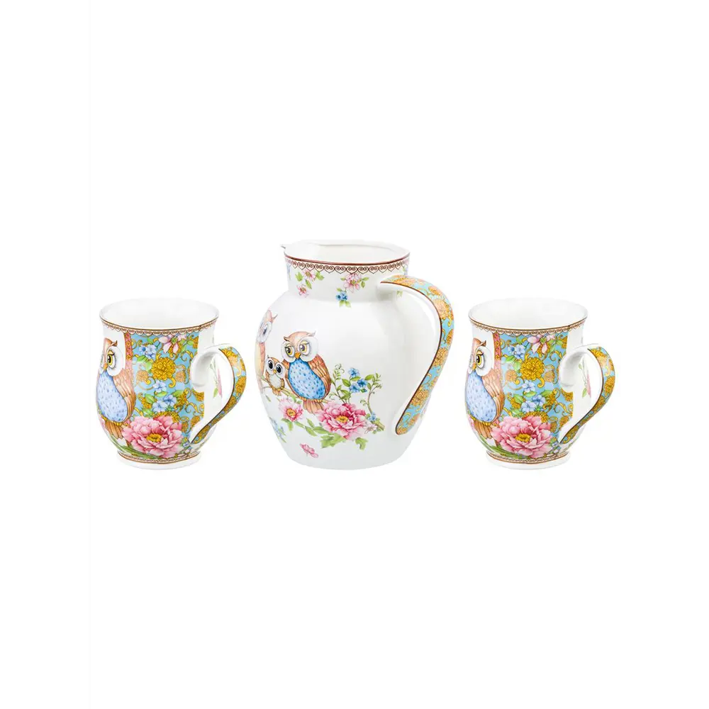 Фото 4 Кружка 350 мл Elan gallery Совушки фарфор цвет белый/коричневый/красный Фото 4 Кружка 350 мл Elan gallery Совушки фарфор цвет белый/коричневый/красный
