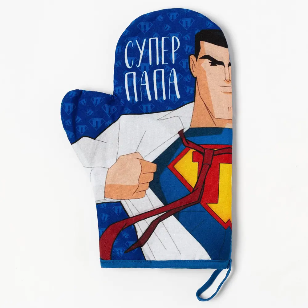 Фото 3 Прихватка Доляна 4654917 20x28 см хлопок цвет синий Фото 3 Прихватка Доляна 4654917 20x28 см хлопок цвет синий