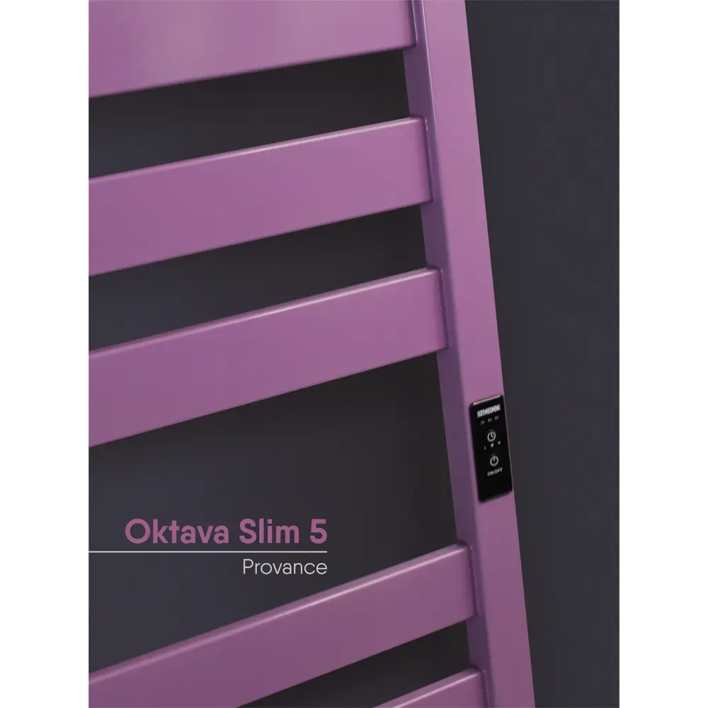 Фото 4 Полотенцесушитель электрический Indigo Oktava Slim 5 500x800 мм 90 Вт лесенка цвет сиреневый Фото 4 Полотенцесушитель электрический Indigo Oktava Slim 5 500x800 мм 90 Вт лесенка цвет сиреневый