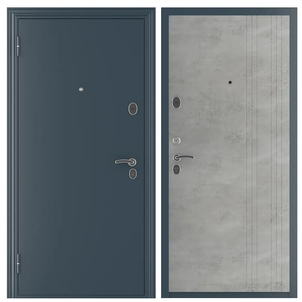 Фото Дверь входная металлическая Home-S2 205x97 см. левая бетон Фото Дверь входная металлическая Home-S2 205x97 см. левая бетон