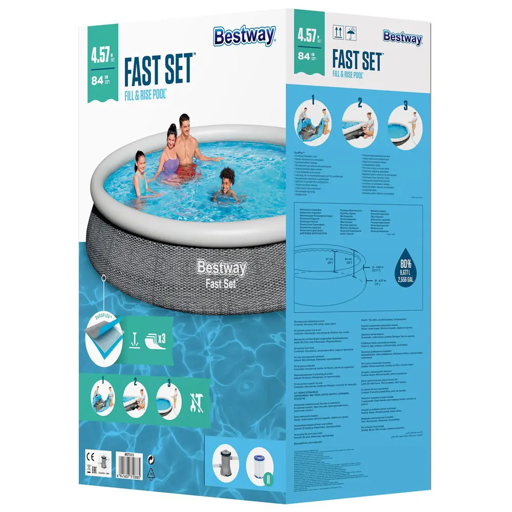 Фото 7 Бассейн надувной Bestway 2809234 457 x 84 см Фото 7 Бассейн надувной Bestway 2809234 457 x 84 см