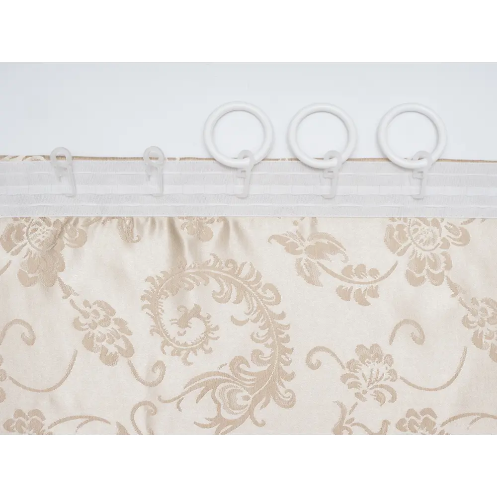 Фото 2 Штора на шторной ленте Flow 170x250 см цвет бежевый Фото 2 Штора на шторной ленте Flow 170x250 см цвет бежевый