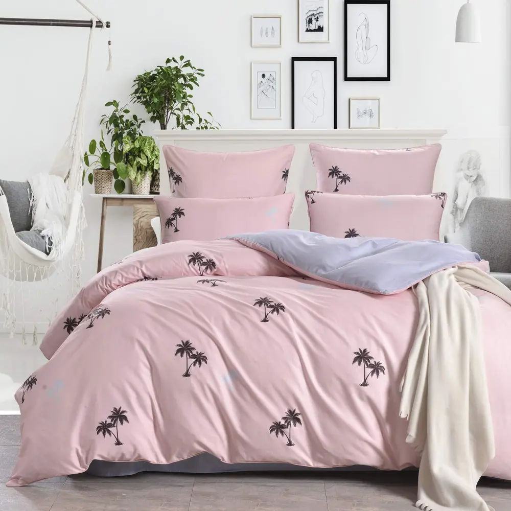 Фото Комплект постельного белья Sofi De MarkO Санрайз 2х-5319, двуспальный, сатин, цвет розовый