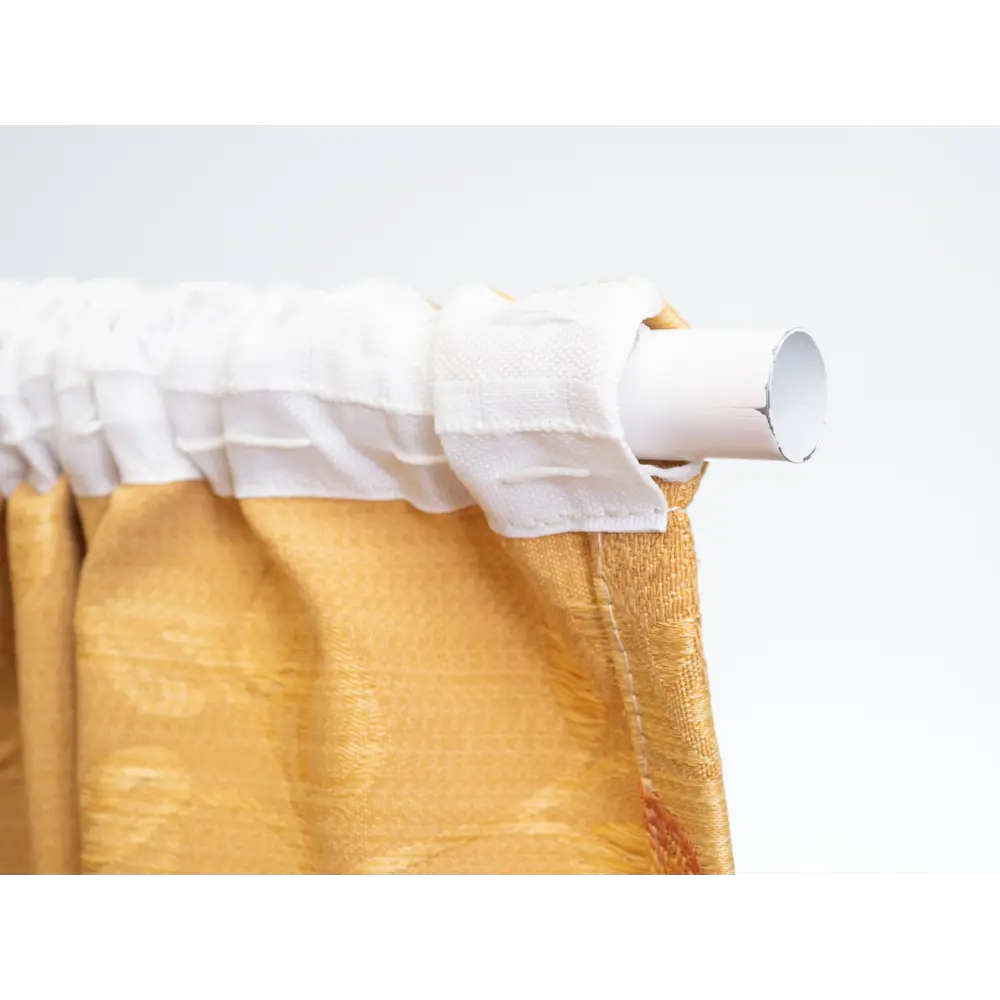 Фото 5 Штора на шторной ленте Веточки - листья 170x260 см цвет желтый Фото 5 Штора на шторной ленте Веточки - листья 170x260 см цвет желтый