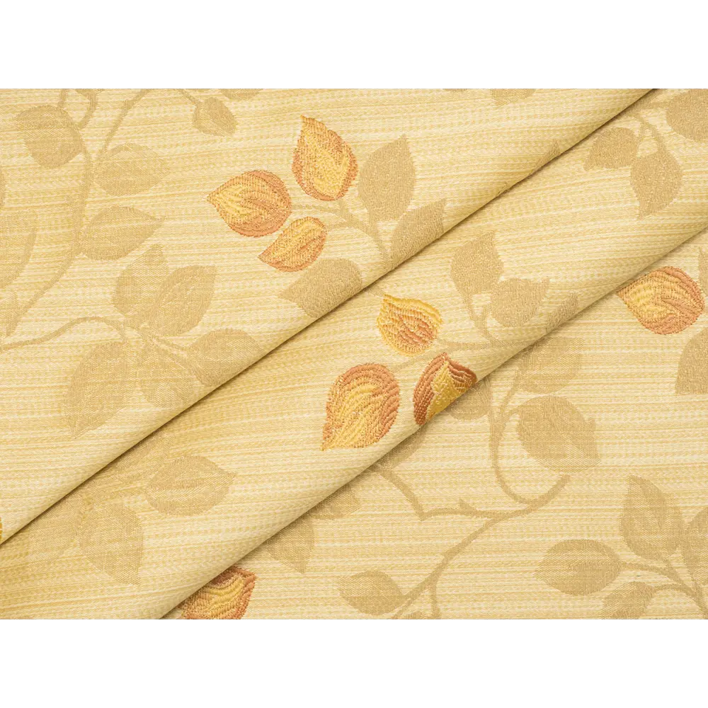 Фото 9 Штора на шторной ленте Веточки - листья 170x260 см цвет желтый Фото 9 Штора на шторной ленте Веточки - листья 170x260 см цвет желтый