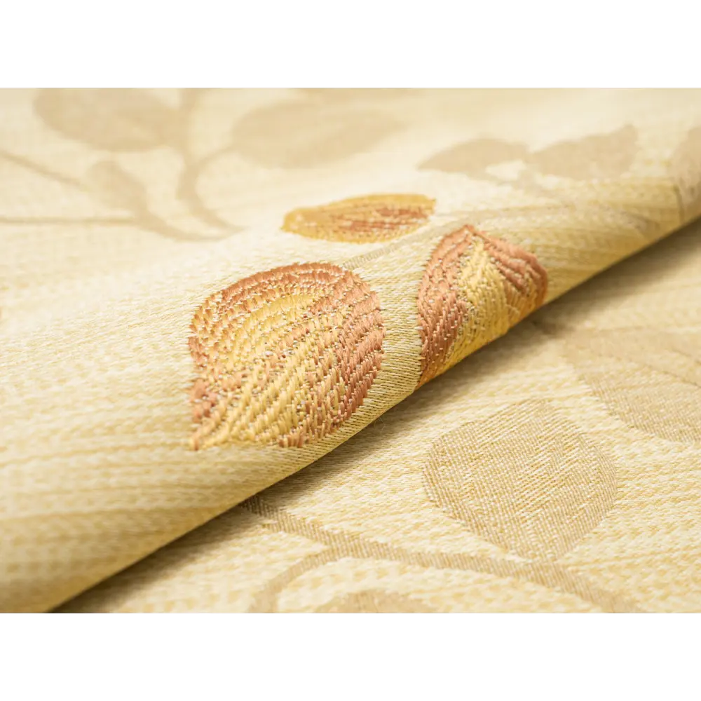 Фото 13 Штора на шторной ленте Веточки - листья 170x250 см цвет желтый Фото 13 Штора на шторной ленте Веточки - листья 170x250 см цвет желтый