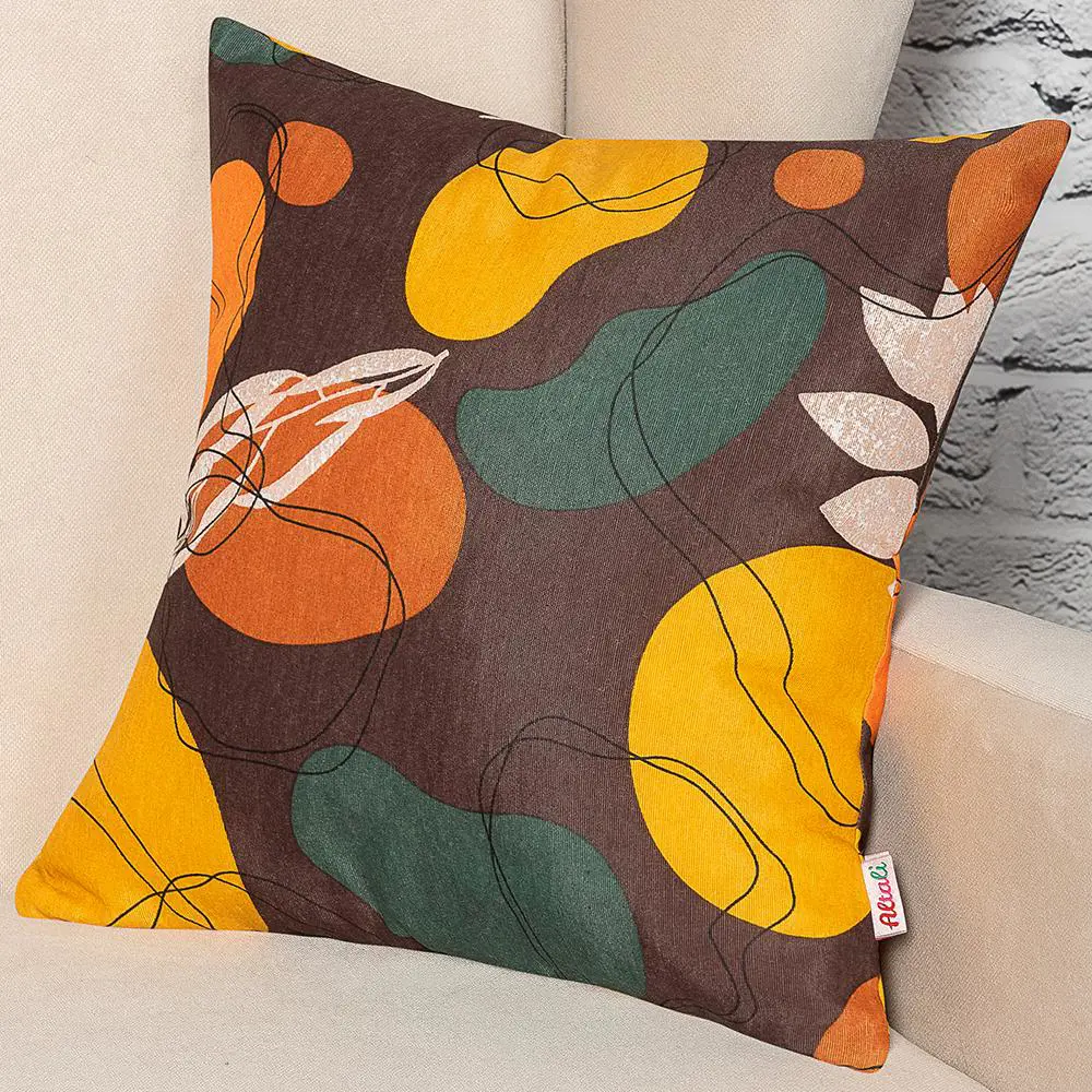 Фото Наволочка Altali Момо браун 43x43 см цвет коричневый Фото Наволочка Altali Момо браун 43x43 см цвет коричневый