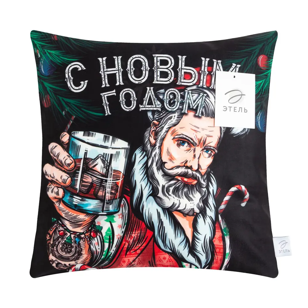 Фото 5 Наволочка Этель 7650819 40x40 см, цвет черный