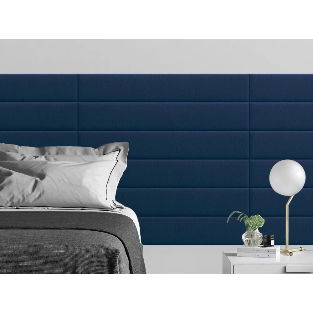 Фото 3 Комплект мягких панелей Tartilla прямоугольник эко кожа цвет синий 900х150х35мм 4шт Фото 3 Комплект мягких панелей Tartilla прямоугольник эко кожа цвет синий 900х150х35мм 4шт