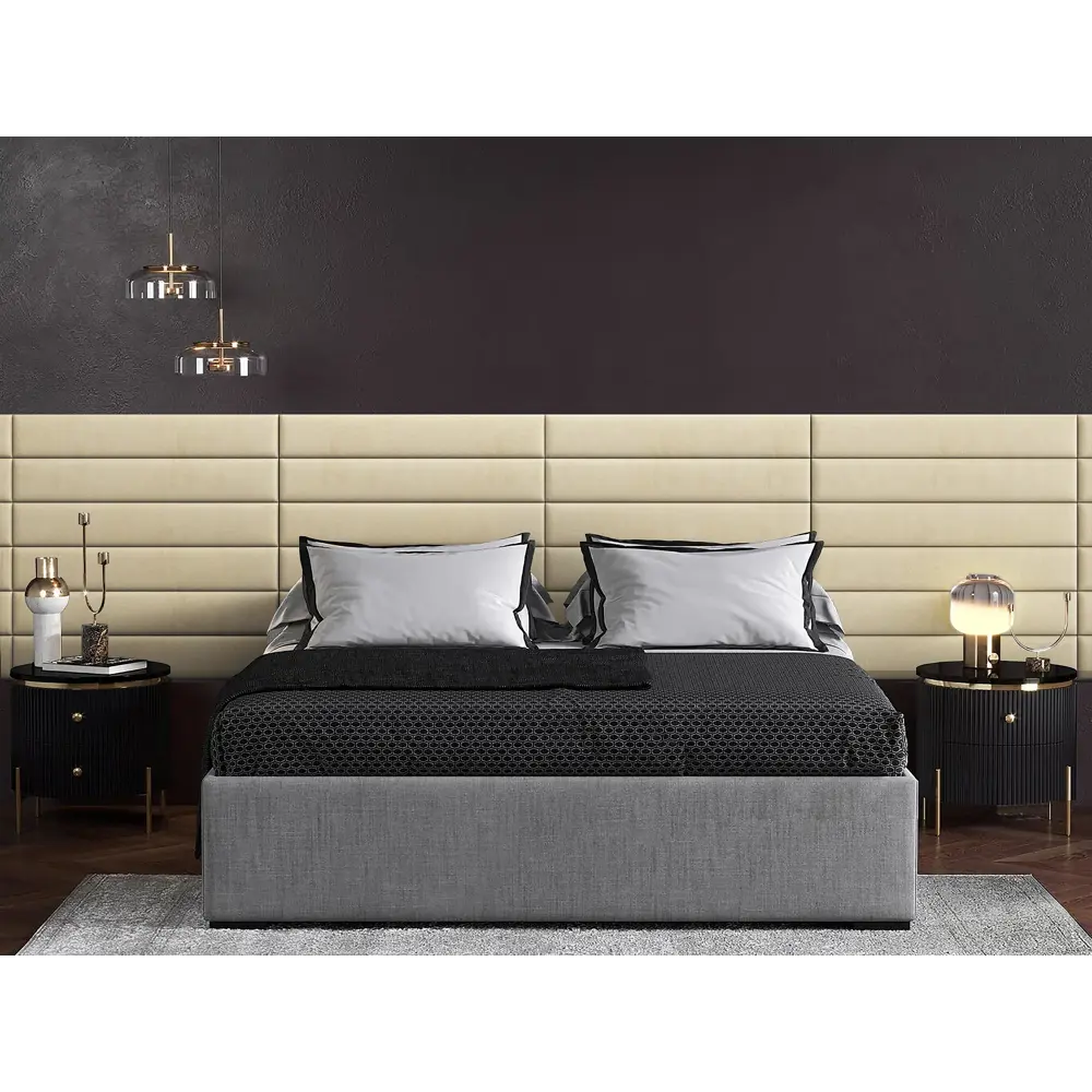 Фото Комплект мягких панелей Tartilla прямоугольник замша цвет персиковый 900х150х35мм 4шт Фото Комплект мягких панелей Tartilla прямоугольник замша цвет персиковый 900х150х35мм 4шт