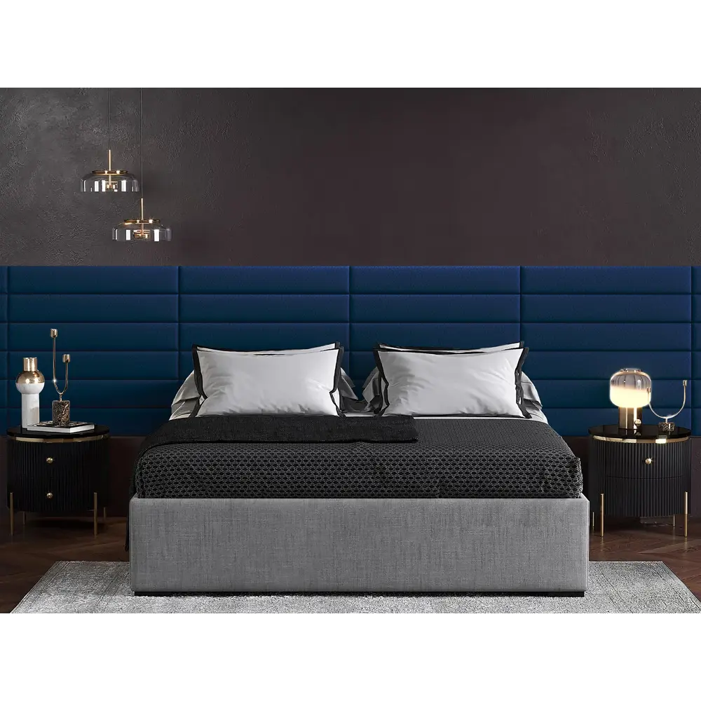 Фото Комплект мягких панелей Tartilla прямоугольник эко кожа цвет синий 900х150х35мм 4шт Фото Комплект мягких панелей Tartilla прямоугольник эко кожа цвет синий 900х150х35мм 4шт