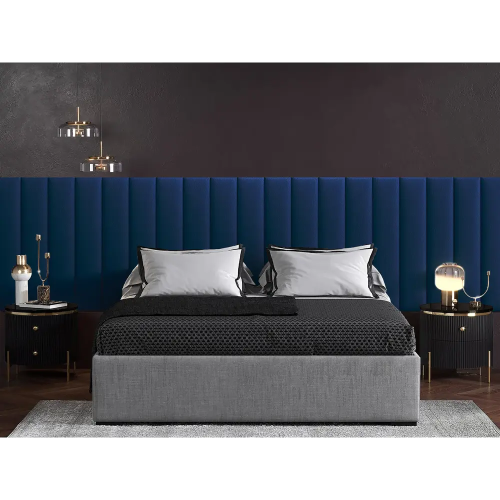 Фото Комплект мягких панелей Tartilla прямоугольник эко кожа цвет синий 1000х200х29мм 4шт Фото Комплект мягких панелей Tartilla прямоугольник эко кожа цвет синий 1000х200х29мм 4шт