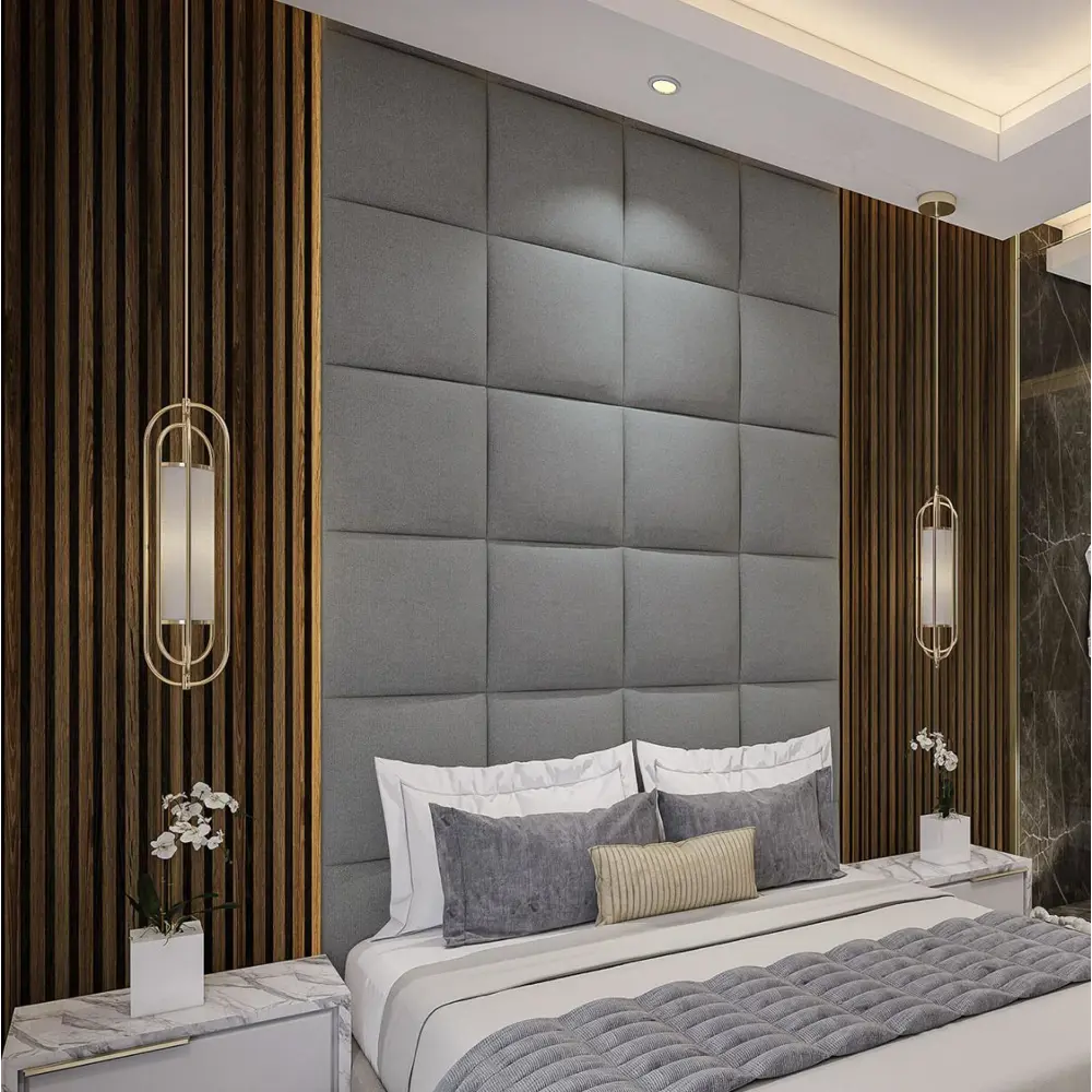 Фото Комплект мягких панелей Tartilla квадрат эко кожа цвет серый 500х500х29мм 2шт Фото Комплект мягких панелей Tartilla квадрат эко кожа цвет серый 500х500х29мм 2шт