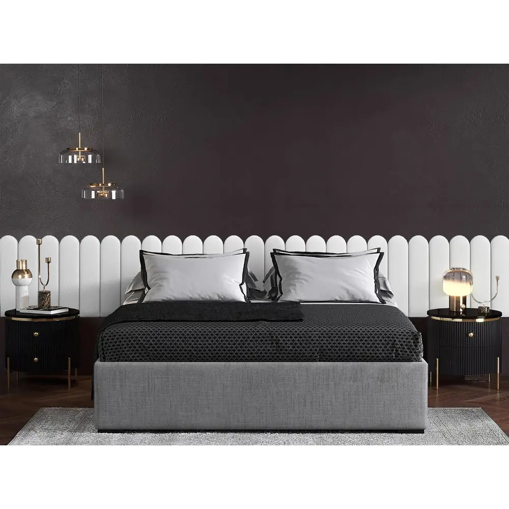 Фото 3 Комплект мягких панелей Tartilla арка эко кожа цвет белый 600х150х35мм 4шт Фото 3 Комплект мягких панелей Tartilla арка эко кожа цвет белый 600х150х35мм 4шт