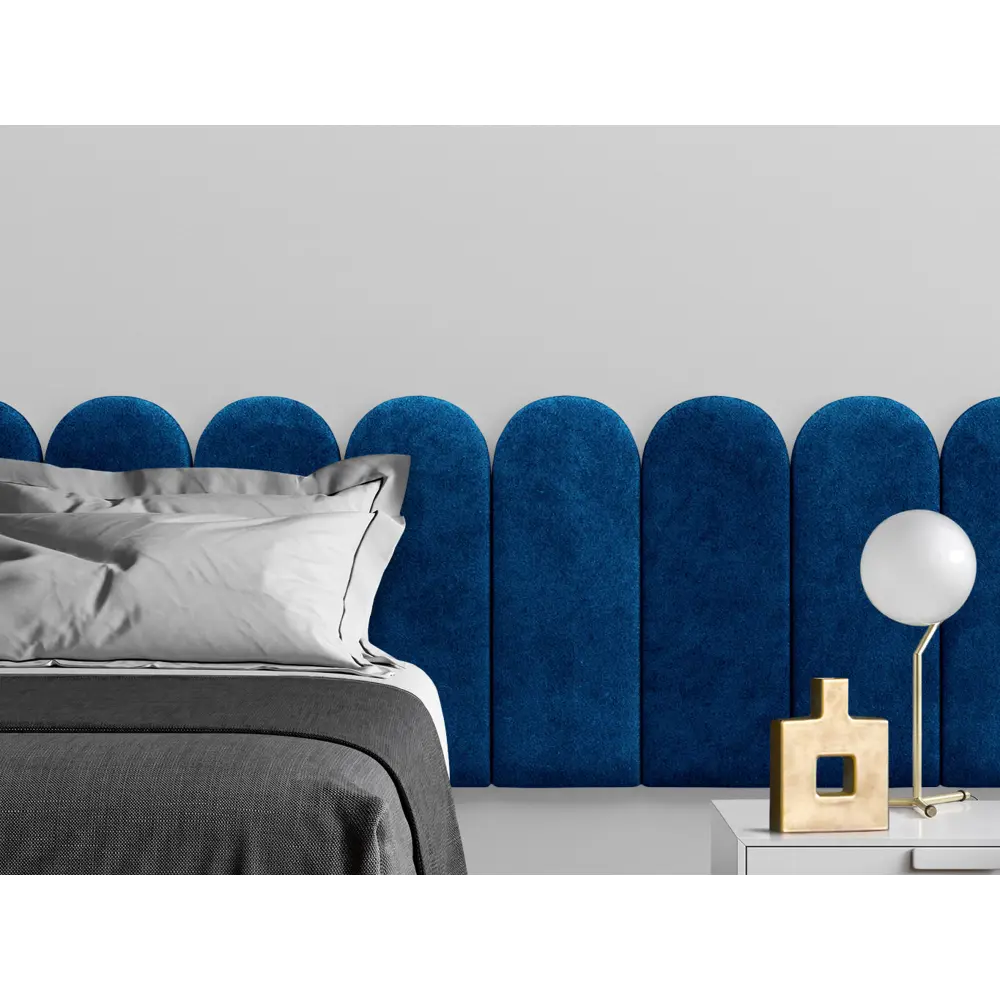 Фото Комплект мягких панелей Tartilla арка велюр цвет синий 600х300х35мм 2шт Фото Комплект мягких панелей Tartilla арка велюр цвет синий 600х300х35мм 2шт