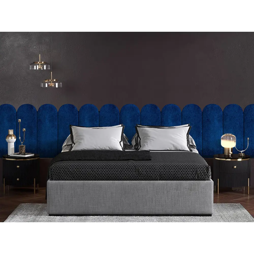 Фото 3 Комплект мягких панелей Tartilla арка велюр цвет синий 600х300х35мм 2шт Фото 3 Комплект мягких панелей Tartilla арка велюр цвет синий 600х300х35мм 2шт