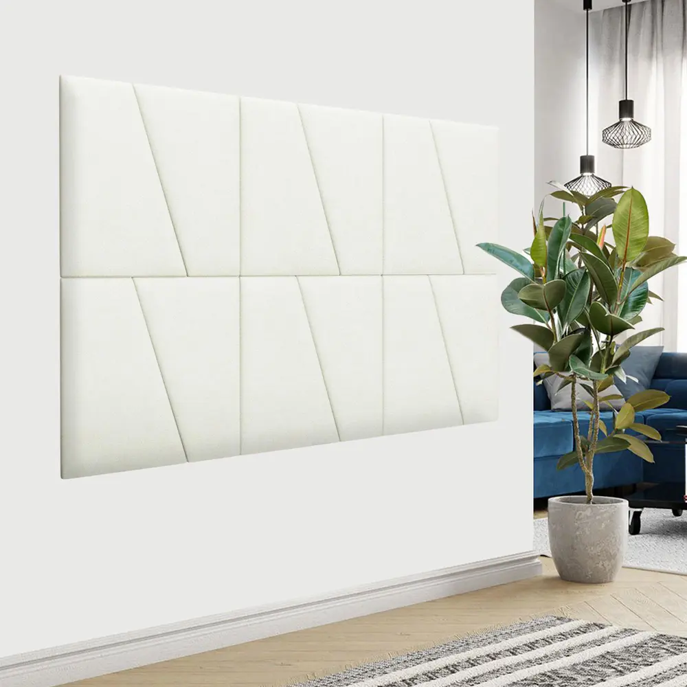 Фото Комплект мягких панелей Tartilla трапеция левая велюр цвет ваниль 500х500х29мм 2шт Фото Комплект мягких панелей Tartilla трапеция левая велюр цвет ваниль 500х500х29мм 2шт