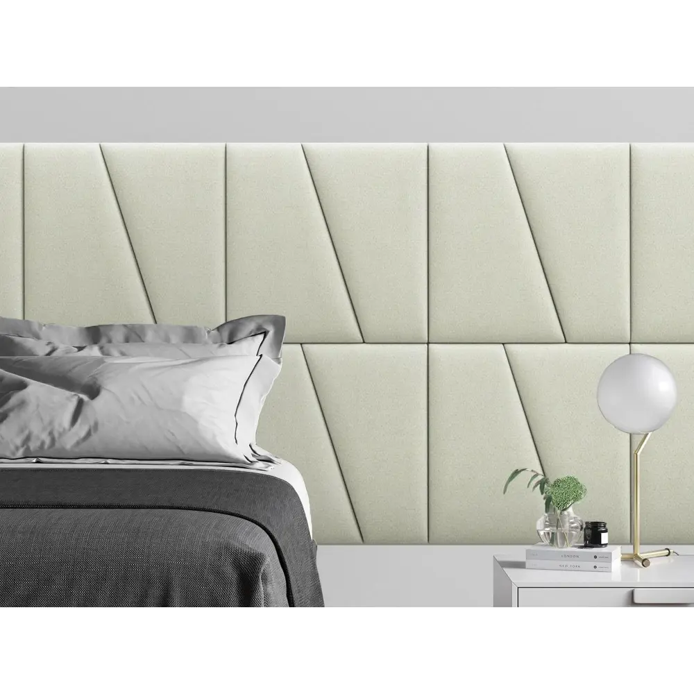 Фото 3 Комплект мягких панелей Tartilla трапеция левая велюр цвет ваниль 500х500х29мм 2шт Фото 3 Комплект мягких панелей Tartilla трапеция левая велюр цвет ваниль 500х500х29мм 2шт