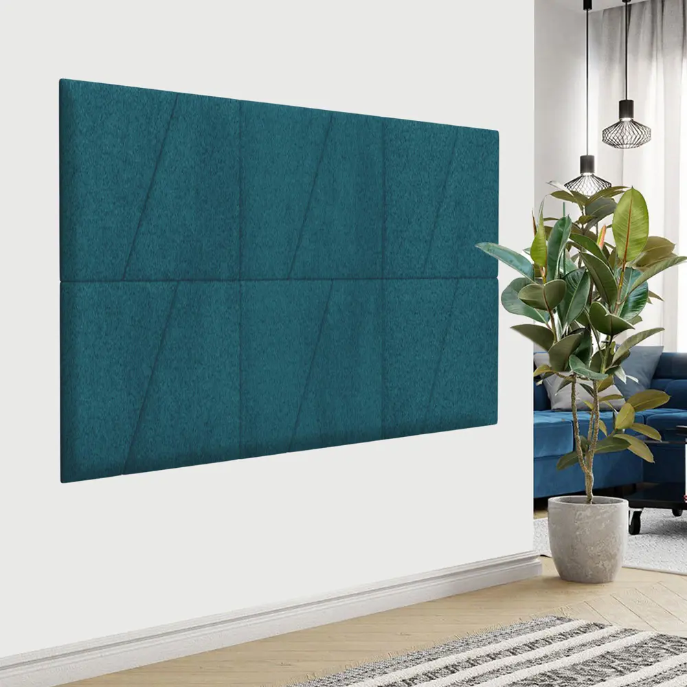 Фото 2 Комплект мягких панелей Tartilla трапеция правая велюр цвет зеленый 500х500х29мм 2шт Фото 2 Комплект мягких панелей Tartilla трапеция правая велюр цвет зеленый 500х500х29мм 2шт