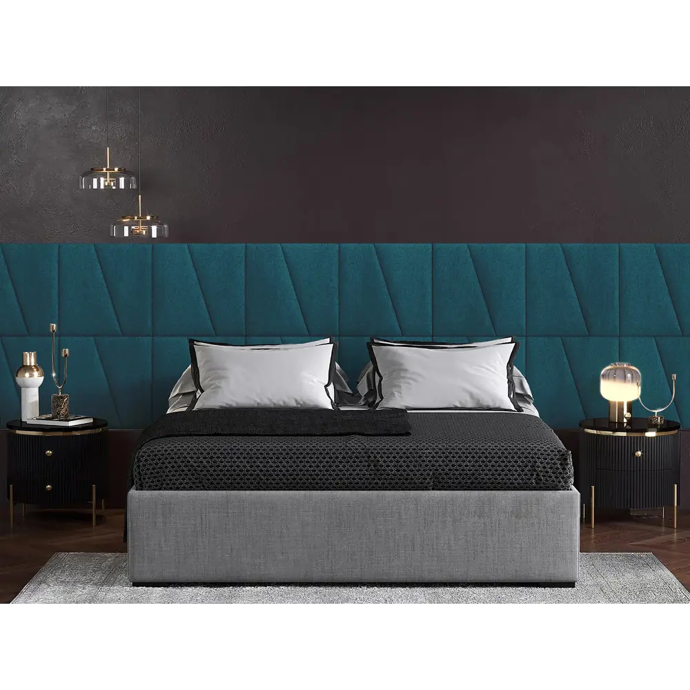 Фото Комплект мягких панелей Tartilla трапеция правая велюр цвет зеленый 500х500х29мм 2шт Фото Комплект мягких панелей Tartilla трапеция правая велюр цвет зеленый 500х500х29мм 2шт