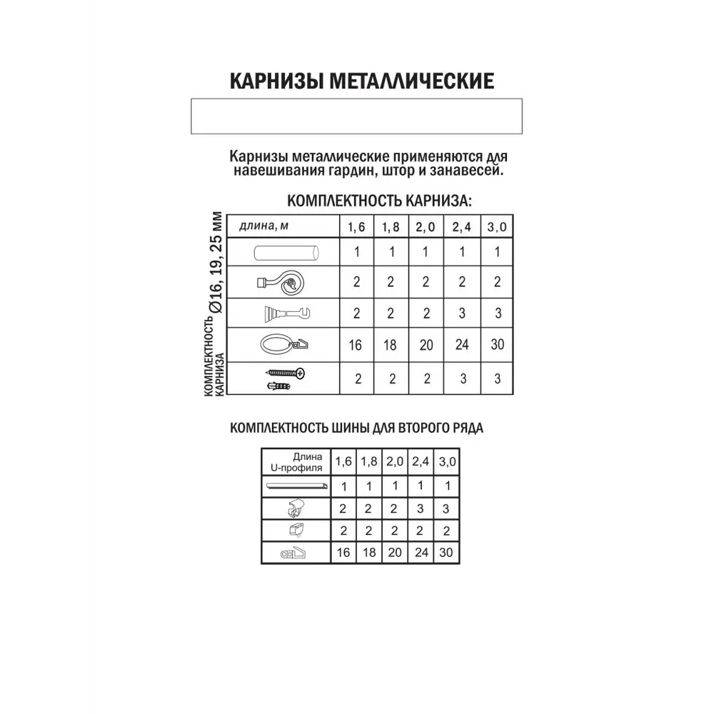 Фото 4 Карниз двухрядный Delfa df-104229, 240 см, металл, цвет хром