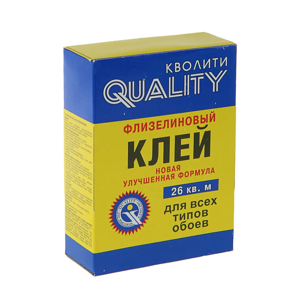 Фото Клей обойный Quality флизелиновый коробка 200 г, 10 м2 Фото Клей обойный Quality флизелиновый коробка 200 г, 10 м2