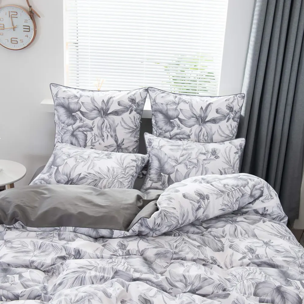 Фото 2 Комплект постельного белья Sofi De MarkO Габби Евро-5387, евро, сатин, цвет серый