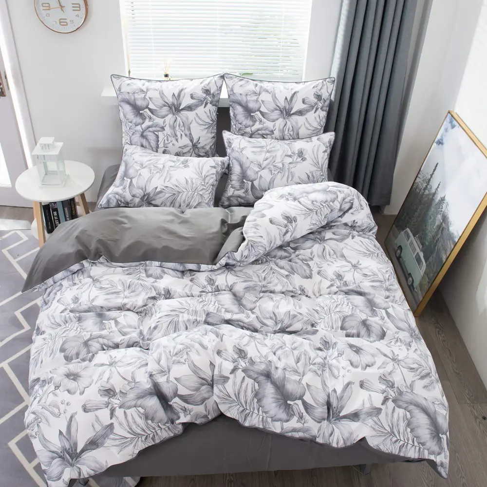 Фото 3 Комплект постельного белья Sofi De MarkO Габби Евро-5387, евро, сатин, цвет серый