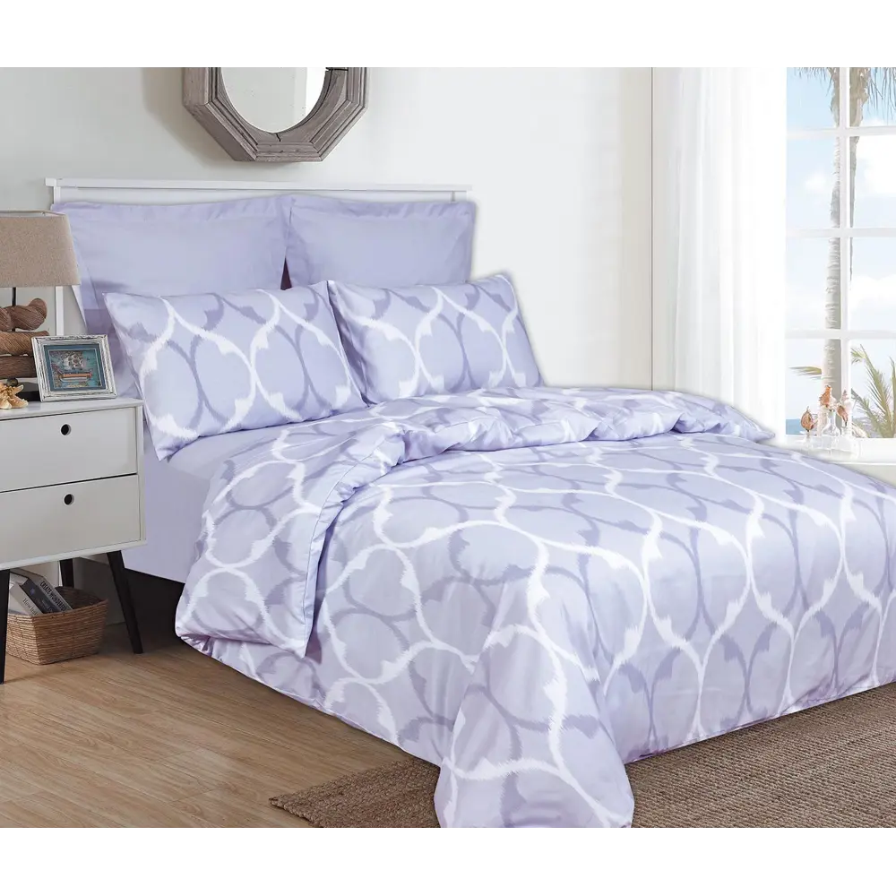 Фото Комплект постельного белья Sofi De MarkO Маритта Евро-4481, евро, сатин, цвет фиолетовый