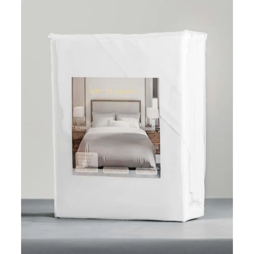 Фото 5 Комплект постельного белья Sofi De MarkO Пандора Евро-010П, евро, сатин, цвет коричневый