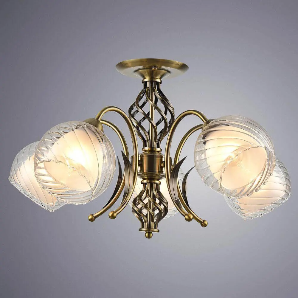 Фото 2 Светильник настенно-потолочный ARTE LAMP A1607PL-5AB 5 ламп 15 м² цвет бронза Фото 2 Светильник настенно-потолочный ARTE LAMP A1607PL-5AB 5 ламп 15 м² цвет бронза