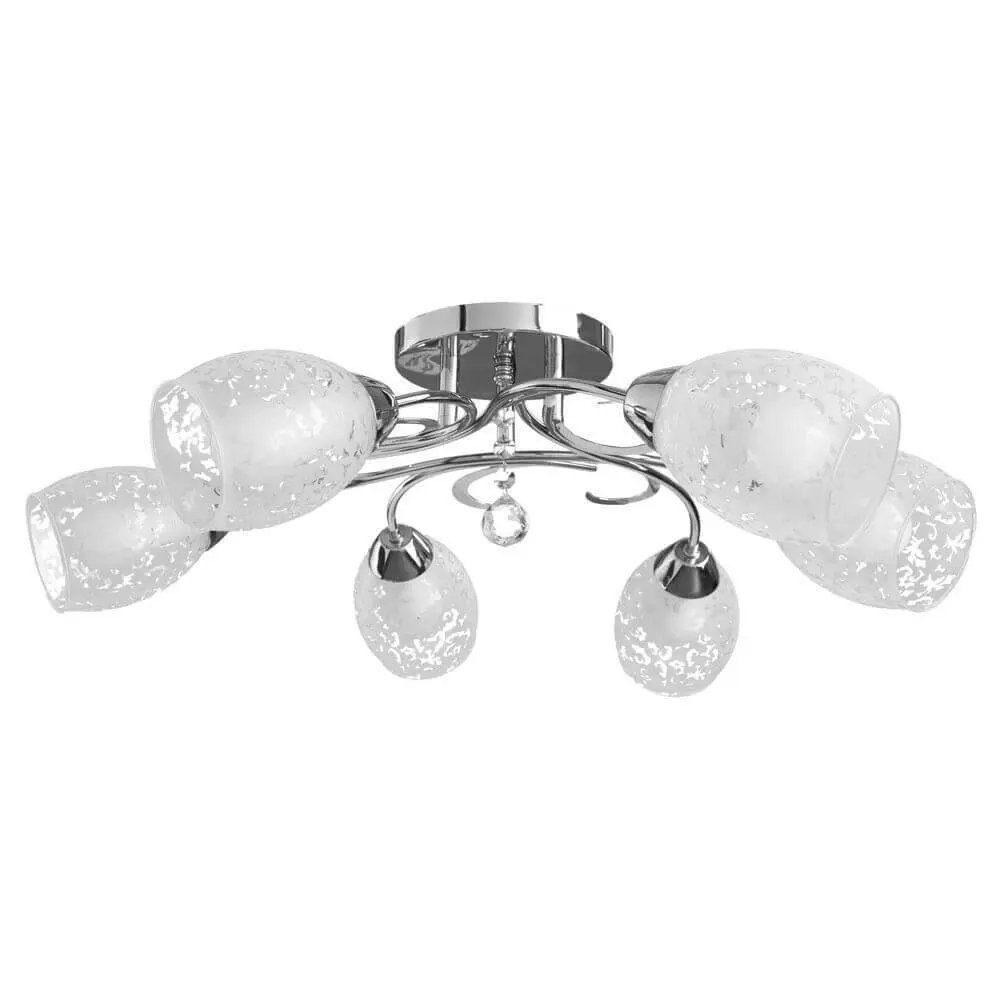 Фото Светильник настенно-потолочный ARTE LAMP A6055PL-6CC 6 ламп 18 м² цвет хром Фото Светильник настенно-потолочный ARTE LAMP A6055PL-6CC 6 ламп 18 м² цвет хром