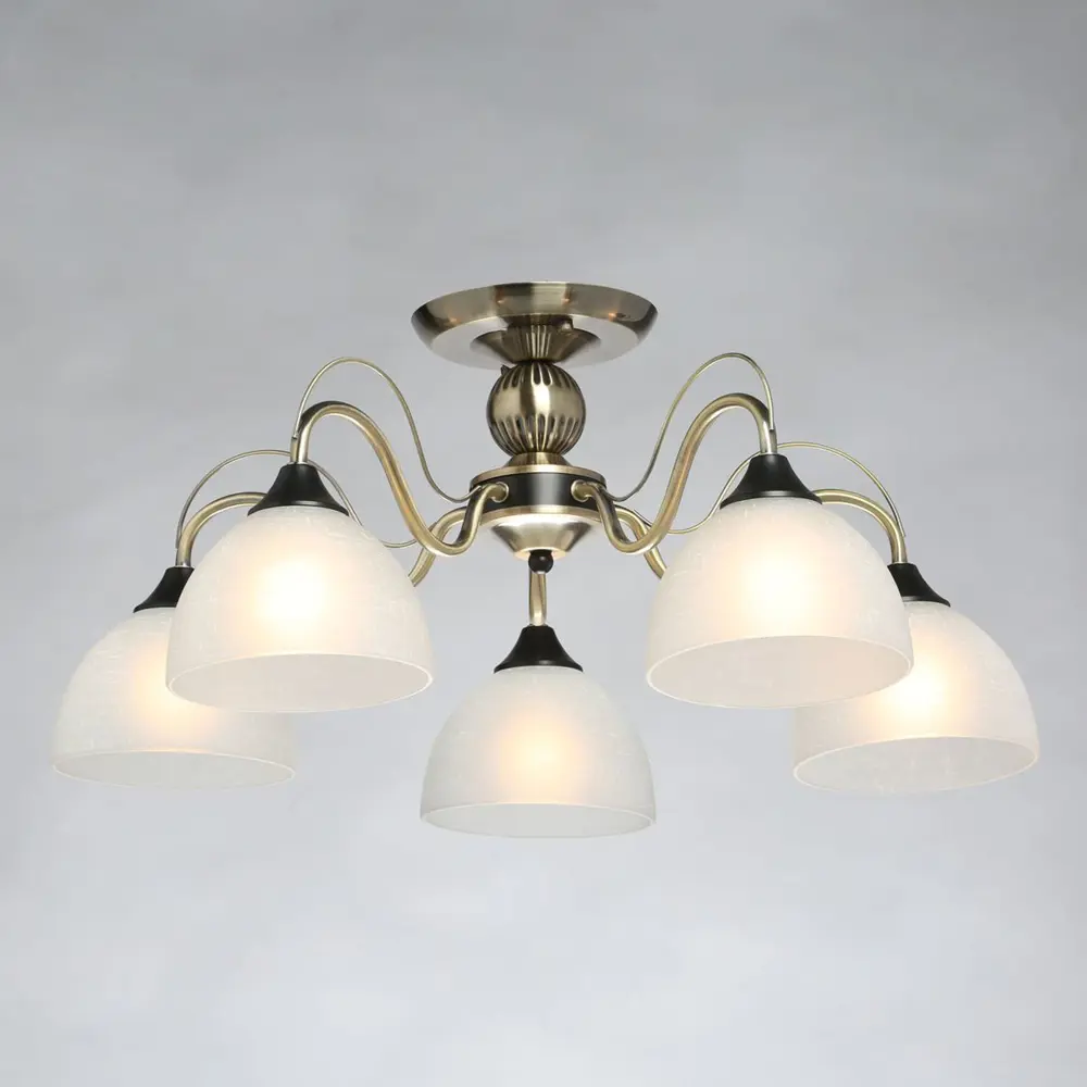 Фото 12 Светильник настенно-потолочный DE MARKT 318014905 5 ламп 15 м² цвет бронза