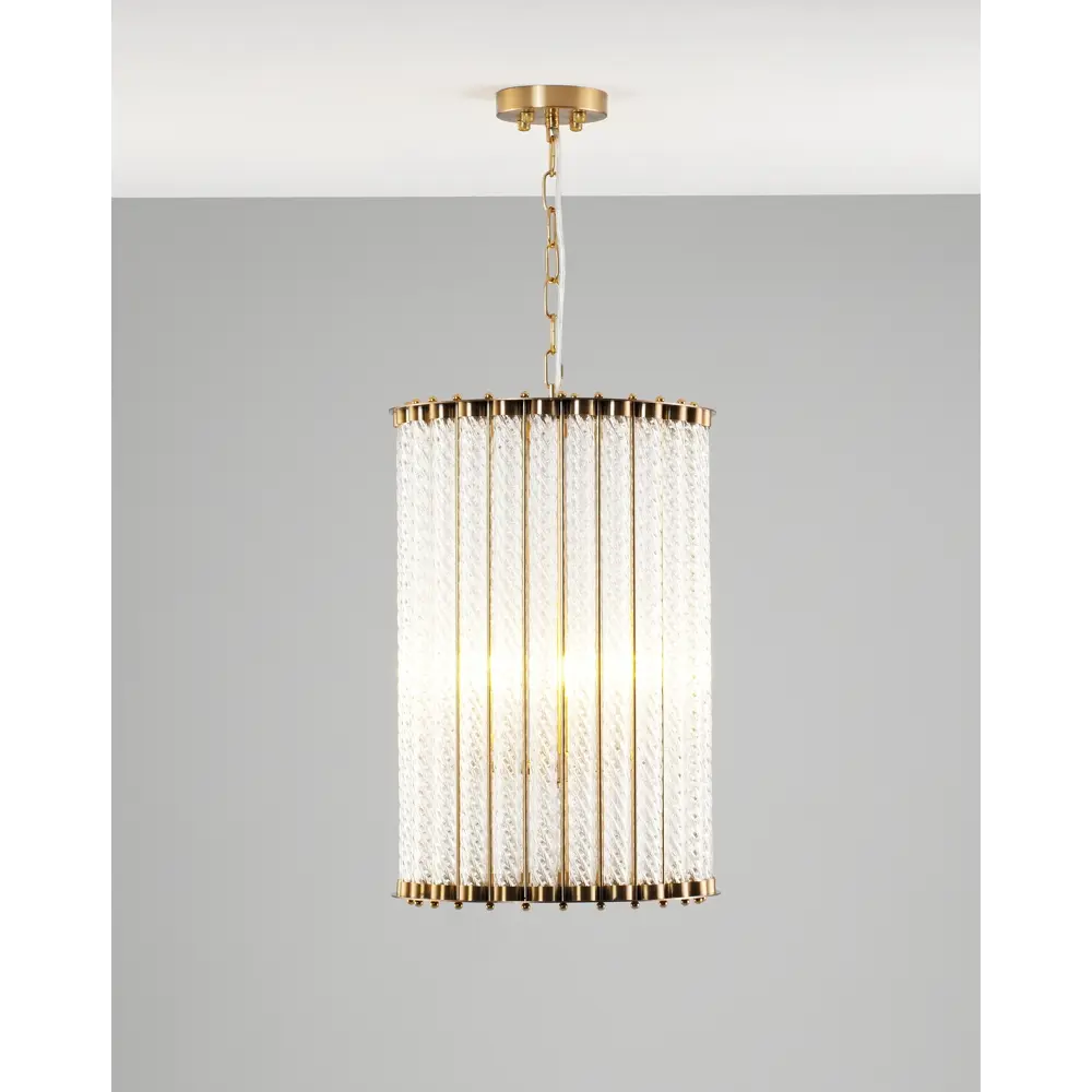 Фото Подвесной светильник MODERLI Crumbly V10262-3P 3 лампы 20 м² цвет латунь Фото Подвесной светильник MODERLI Crumbly V10262-3P 3 лампы 20 м² цвет латунь