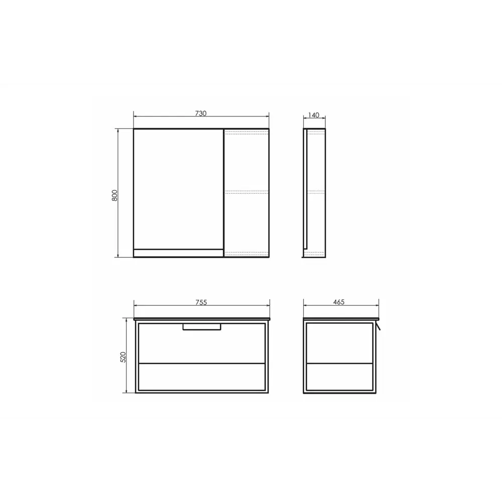 Фото 7 Зеркало-шкаф Comforty Бонн-75 дуб дымчатый Фото 7 Зеркало-шкаф Comforty Бонн-75 дуб дымчатый