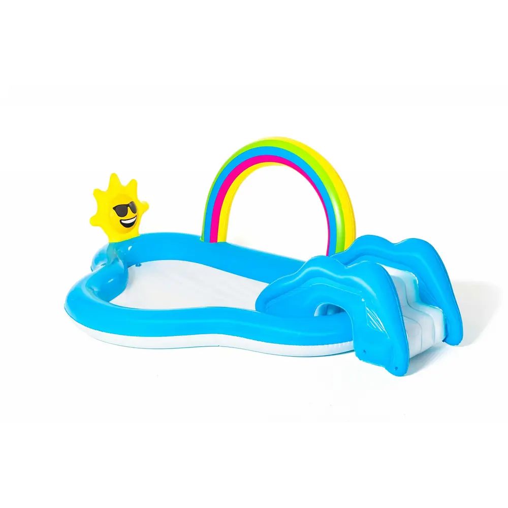 Фото Детский надувной бассейн Bestway Блеск Радуги 53092 257x145x91см Фото Детский надувной бассейн Bestway Блеск Радуги 53092 257x145x91см