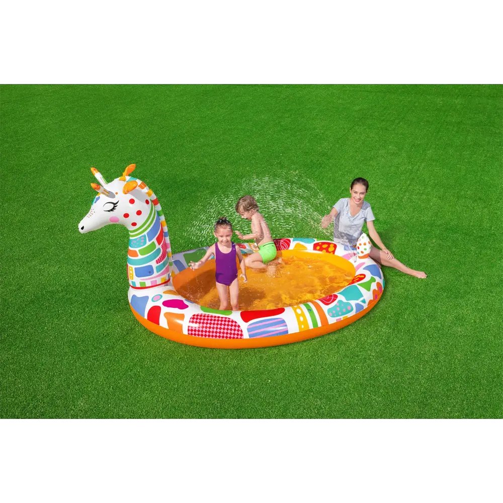 Фото 4 Детский бассейн с брызгалкой Bestway Жираф 53089 266 см x 157 см x 127 см