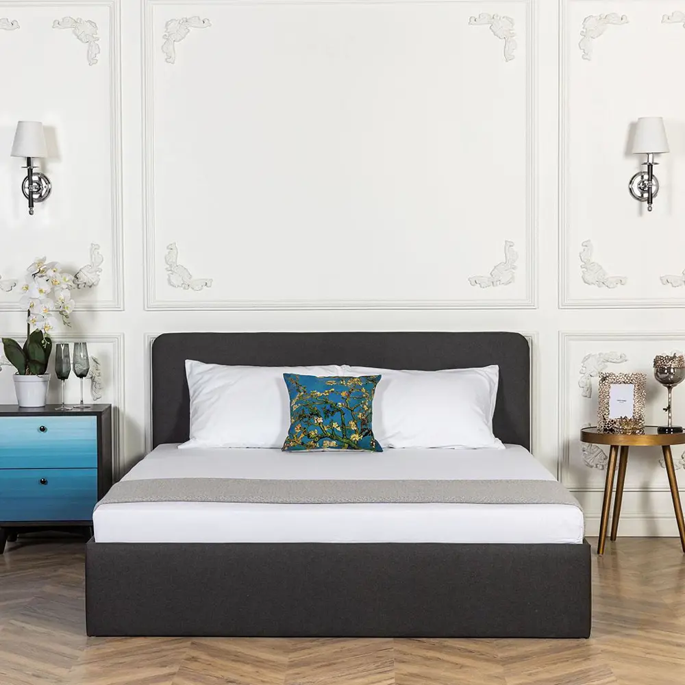 Фото Кровать Dg-Home Оливия 166x91x207 ЛДСП цвет темно-серый Фото Кровать Dg-Home Оливия 166x91x207 ЛДСП цвет темно-серый