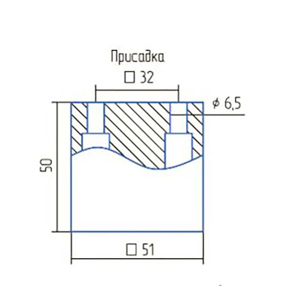Фото 3 Ножка квадратная Кламет 50 мм цвет матовый хром Фото 3 Ножка квадратная Кламет 50 мм цвет матовый хром