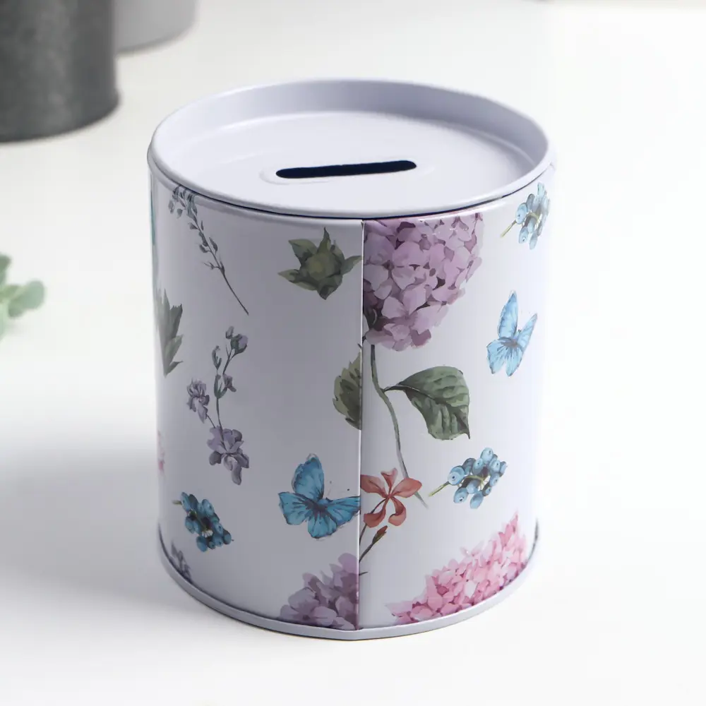 Фото 3 Копилка "Ботаника" светло-сиреневый 9x9x10 см